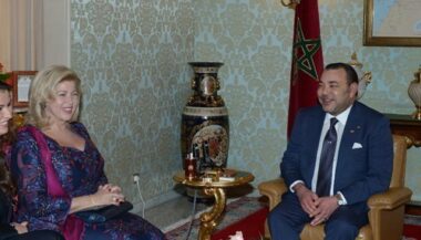 Le Roi reçoit la Première dame de Côte d'Ivoire