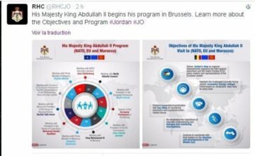 Le Roi Abdellah dévoile son programme au Maroc sur Twitter