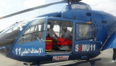 Un quadragénaire sauvé par un héliSmur à Laâyoune