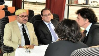 Le Roi Mohammed VI et Hollande en visite à Tanger-Med
