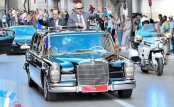 Mohammed VI et François Hollande en balade by night à Tanger