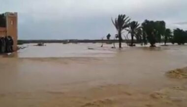 En images, inondations, crues et vents forts à Smara