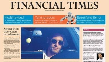 Messi souhaite &ldquo;bonne chance&rdquo; à Neymar qui fait la Une du Financial Times!