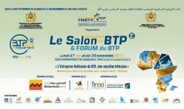 5ème édition du BTP EXPO et le Forum du BTP 27 au 30 Novembre 2017