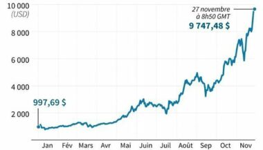 Le bitcoin bondit au-dessus de 11.000 dollars, risque de bulle