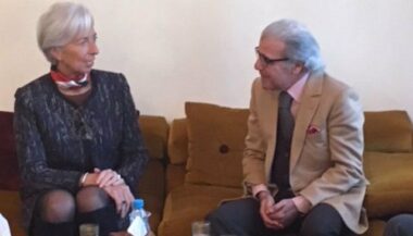 Christine Lagarde reçue par Abdellatif Jouahri à Marrakech