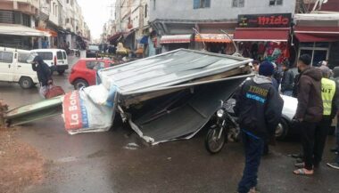 A Casablanca, des rafales de vent et des dégâts (images)