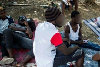 Evacuation d'un campement de migrants à Agadir
