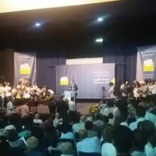 Omar Balafrej s'exprime à Rabat au meeting de la FGD (Salle Allal al Fassi)