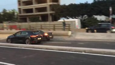 Au moment de l'ouverture à la circulation côté route d'El Jadida