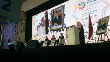 Séance plénière de la conférence FMI de haut niveau ''Opportunity for All'', avec la participation du chef de gouvernement Saadeddine El Othmani, et Christine Lagarde, directrice du FMI