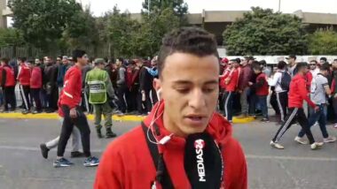 En direct du Stade Mohammed 5 ambiance du public wydadi avant le match Wac /Tp mazembe