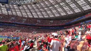 Dans le stade une heure avant Maroc Portugal
