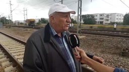 LIVE Déraillement du train à Bouknadel.  Prise de parole du responsable maintenance du tronçon où a eu lieu l'accident.