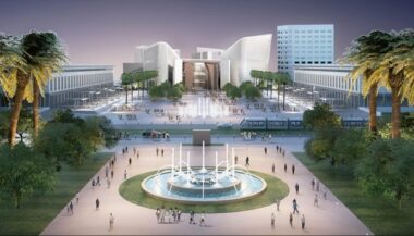 Grand théâtre de Casablanca : deux fontaines sur la place Mohammed V ?
