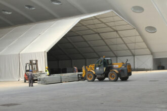 En images, le futur hôpital de campagne à la Foire de Casablanca