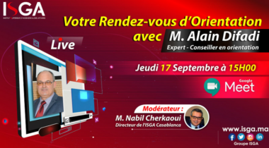 &ldquo;Les rendez-vous de l’orientation de l’ISGA&rdquo;, un espace de débat en ligne