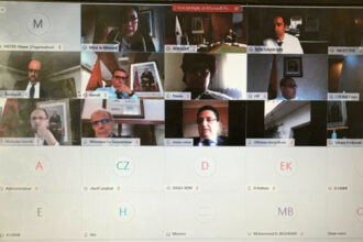 Image. Réunion en ligne du comité de veille économique