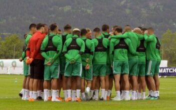 Première séance d'entrainement du Onze national en Russie