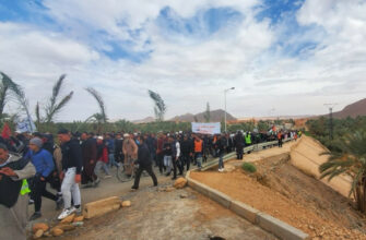 Voici la carte du tracé des frontières maroco-algériennes au niveau de Figuig