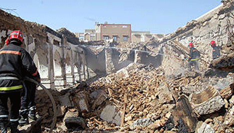 La grande mosquée de Taroudant ravagée par un gigantesque incendie