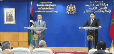 Point de presse de Khaled Al Mechri, président du Haut conseil d'État libyen, en visite au Maroc
