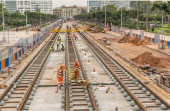 T4 du tramway de Casablanca : travaux d’aménagement de façade à façade au boulevard Moulay Youssef
