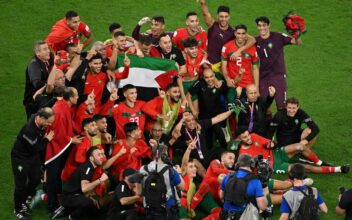 Les Lions de l’Atlas brandissent encore une fois le drapeau palestinien