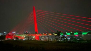 En images, mise en lumière du pont Sidi Maârouf à Casablanca