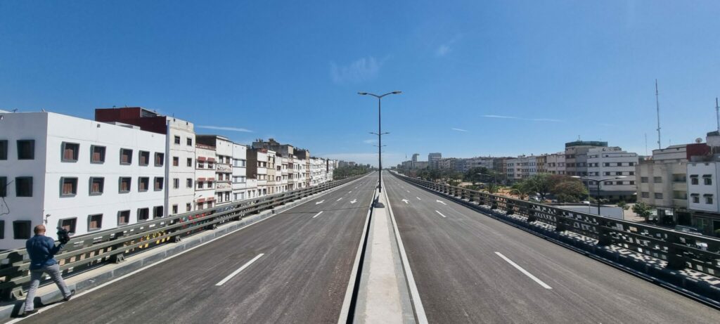 Ouverture à la circulation du nouveau pont de dénivellation du bd Mohammed VI à Casablanca