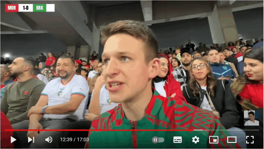 Match Maroc-Brésil : un influenceur britannique fait honneur à l’équipe nationale