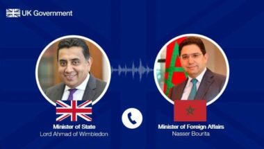 Nasser Bourita s'entretient avec le ministre britannique Lord Tariq Ahmad au sujet de la Palestine