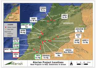 Aterian obtient 10 nouveaux permis d’exploration minière au Maroc