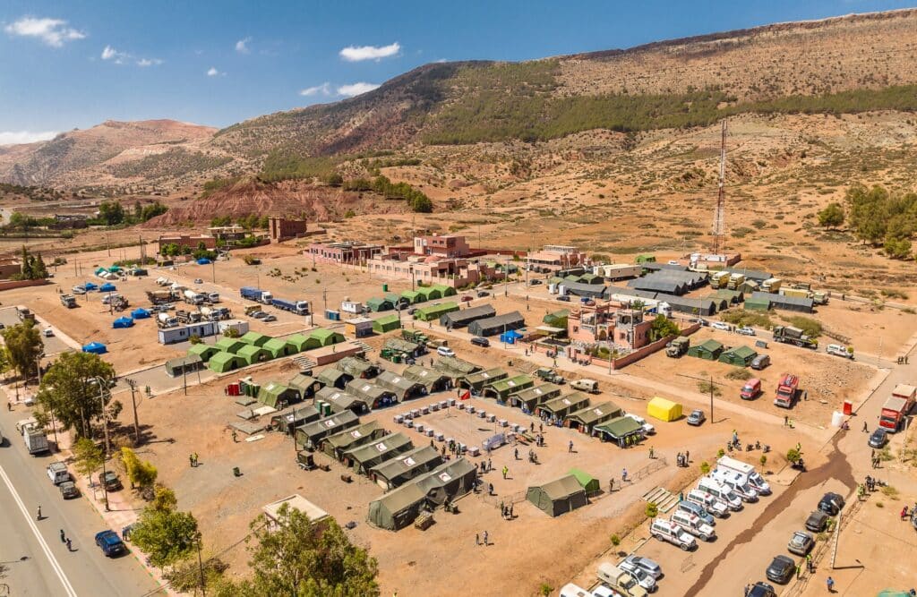 Séisme. Dans la province d'Al Haouz, le dispositif des Forces armées royales (en images)