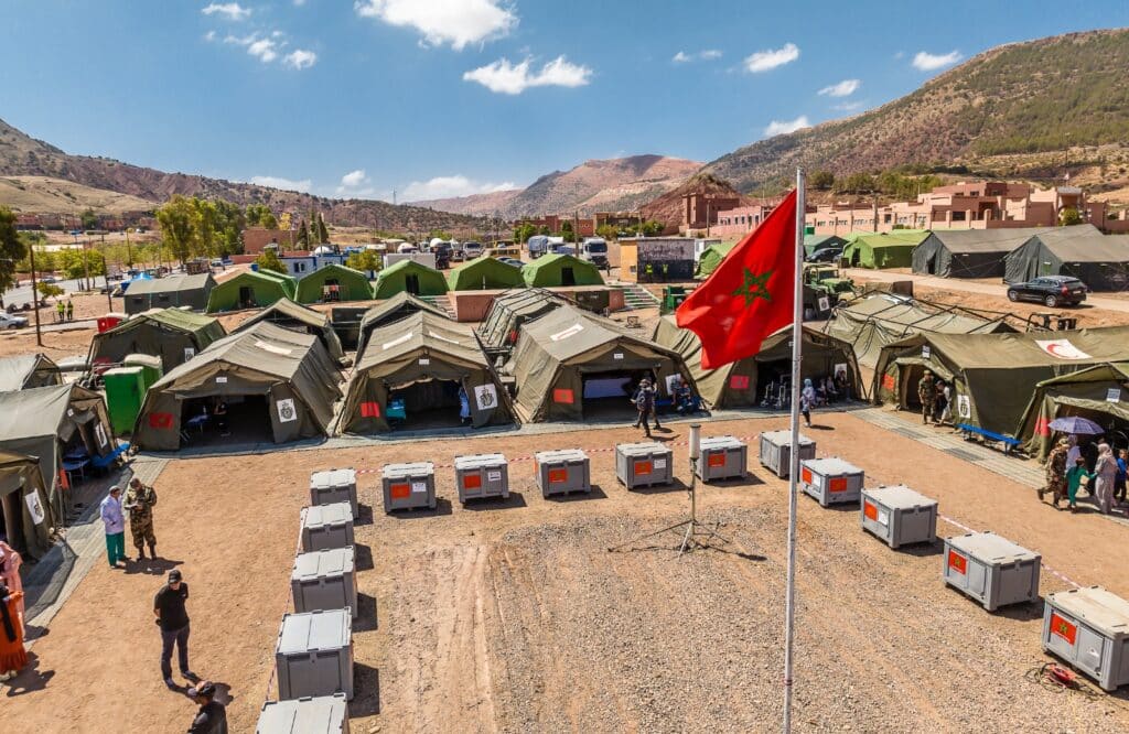 Séisme. Dans la province d'Al Haouz, le dispositif des Forces armées royales (en images)