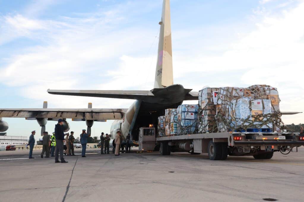 Aide humanitaire aux populations palestiniennes : départ de deux avions militaires marocains en direction de l’Egypte