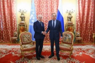 Sergey Lavrov s’entretient avec Staffan de Mistura