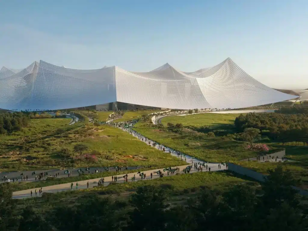 Stade Hassan II à Casablanca. Nouvelles images et explications du cabinet Populous