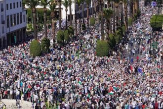 Marée humaine à Rabat dans une grande marche de soutien à la Palestine et au Liban