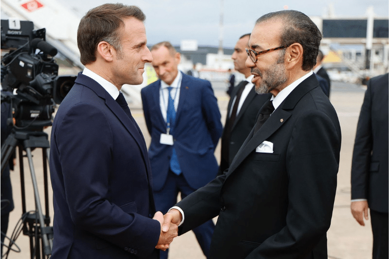 Retour en images sur le premier jour de la visite d'État d'Emmanuel Macron au Maroc