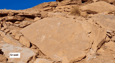 Patrimoine géologique en péril : destruction et pillage d’une dalle portant des empreintes de ptérosaures, près de Midelt