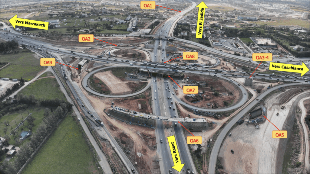 Tit Mellil-Berrechid, Aïn Harrouda et Sidi Maârouf : trois chantiers autoroutiers majeurs en images