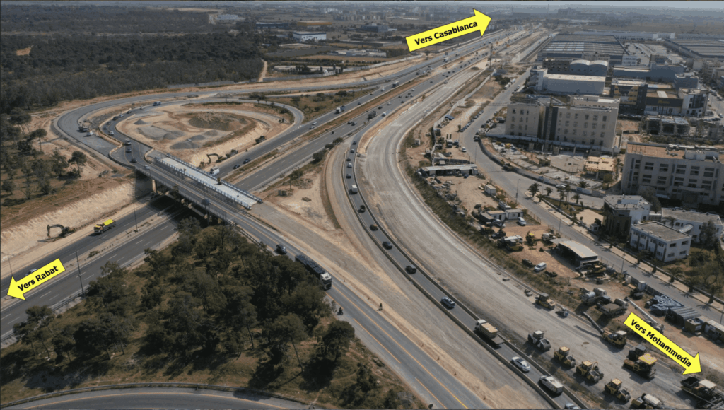 Tit Mellil-Berrechid, Aïn Harrouda et Sidi Maârouf : trois chantiers autoroutiers majeurs en images