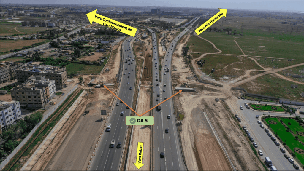 Tit Mellil-Berrechid, Aïn Harrouda et Sidi Maârouf : trois chantiers autoroutiers majeurs en images