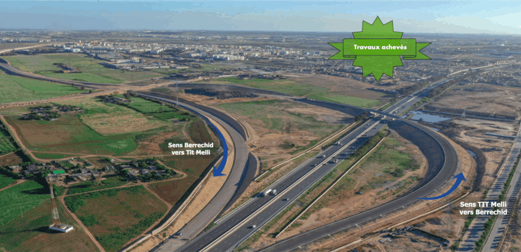 Tit Mellil-Berrechid, Aïn Harrouda et Sidi Maârouf : trois chantiers autoroutiers majeurs en images