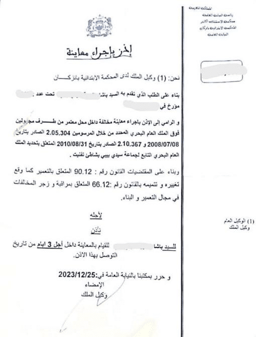 L'autorisation du Procureur du Roi pour procéder à la constatation