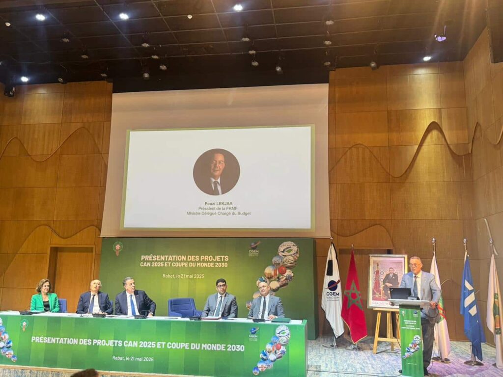 Une rencontre CGEM - Fédération du football et plusieurs ministères et EEP autour des chantiers et projets de la CAN 2025 et du Mondial 2030. Voici les principaux points à retenir.