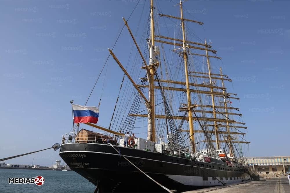 Le célèbre voilier russe Kruzenshtern fait escale à Casablanca