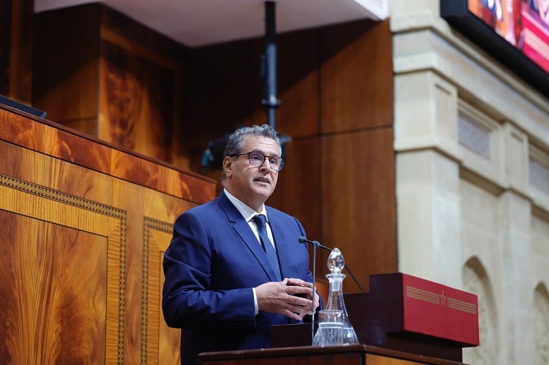 Le chef du gouvernement Aziz Akhannouch au Parlement.