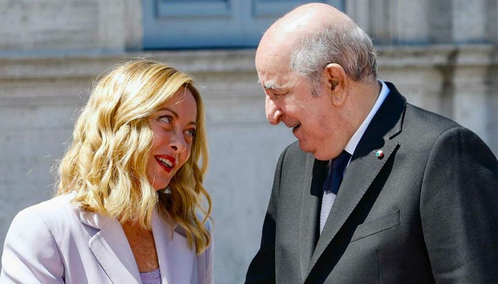 Abdelmadjid Tebboune et Giorgia Melon.